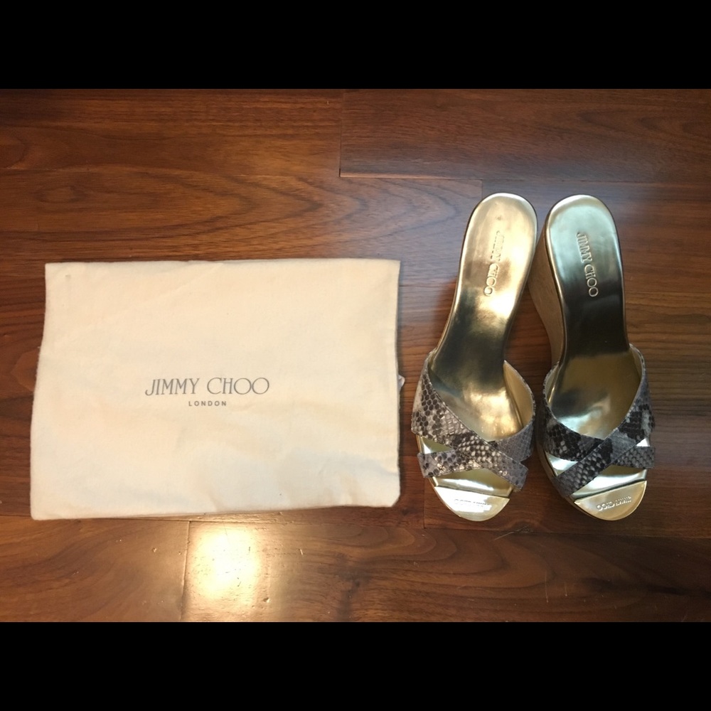 Jimmy Choo 151 prima platform slide wedges